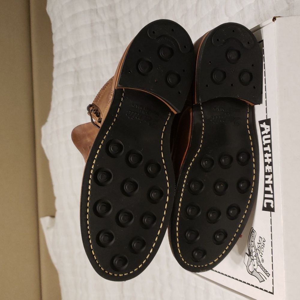 New In Box Brown Mens 8.5D White's Boots - Picture 9 of 12